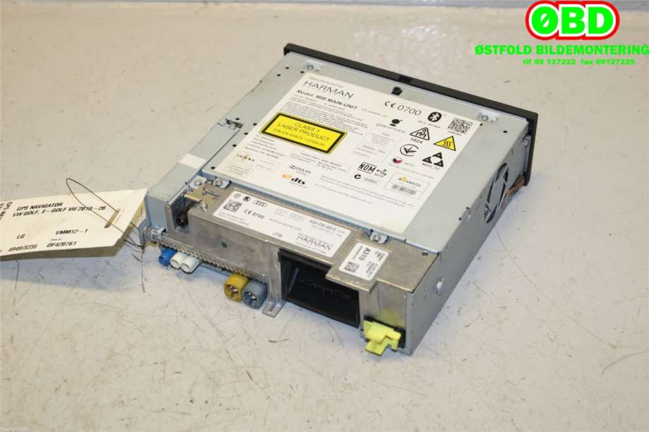 Bilstereo navigasjon til VW e-Golf 2014-2017 (Fase 1)  (VOLKSWAGEN|5G0 035 020 E||5G0035020E)