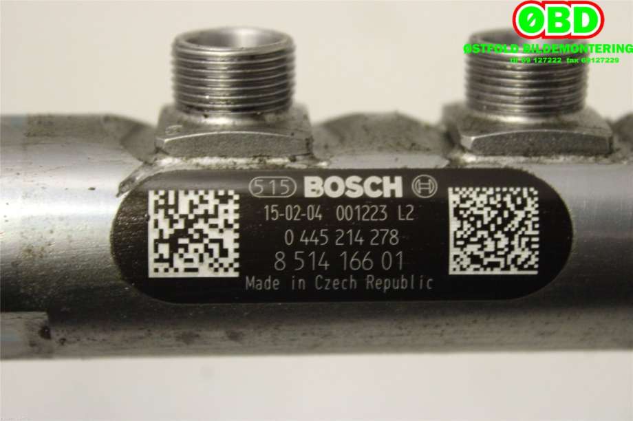 Dyseskinne (fuelrail) til Mini Countryman 2010-2016 (R60) (R60) (MINI|13 53 8 514 166|0445214278|8514166)