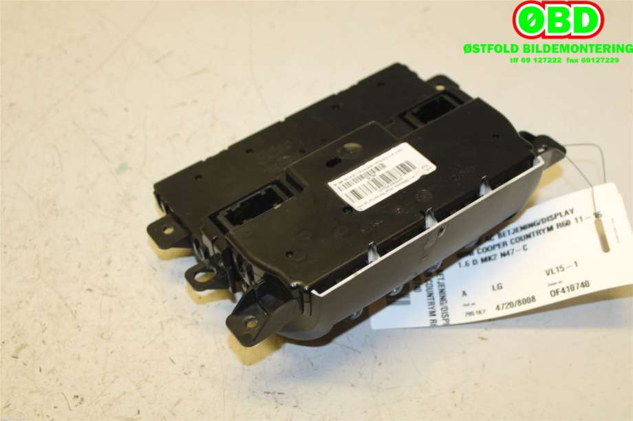 Varmeapparat betjening til Mini Countryman 2010-2016 (R60) (R60) (MINI|64 11 9 812 027|9811866|)