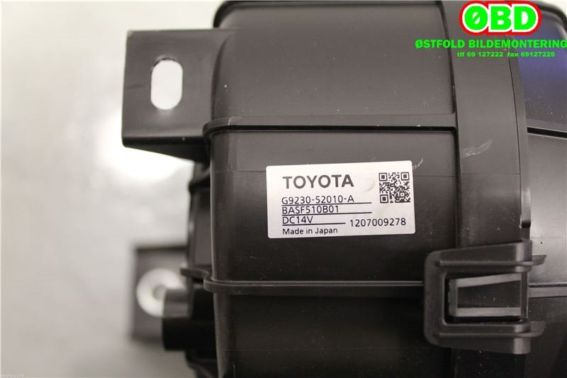 Varmeapparat motor til Toyota Yaris 2012-2014 (Type III, Fase 1)  (TOYOTA|G923052010A|)