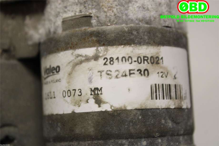 Starter diesel til Toyota Avensis 2009-2015 (Type III, Fase 1)  (TOYOTA|281000R021|)