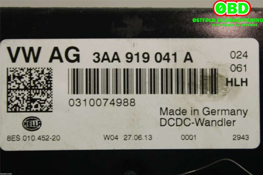 Styreenhet diverse til VW Transporter / Caravelle 2009-2015 (Fase 2) (T5) (T5) (VOLKSWAGEN|3AA 919 041 A||3AA919041A)