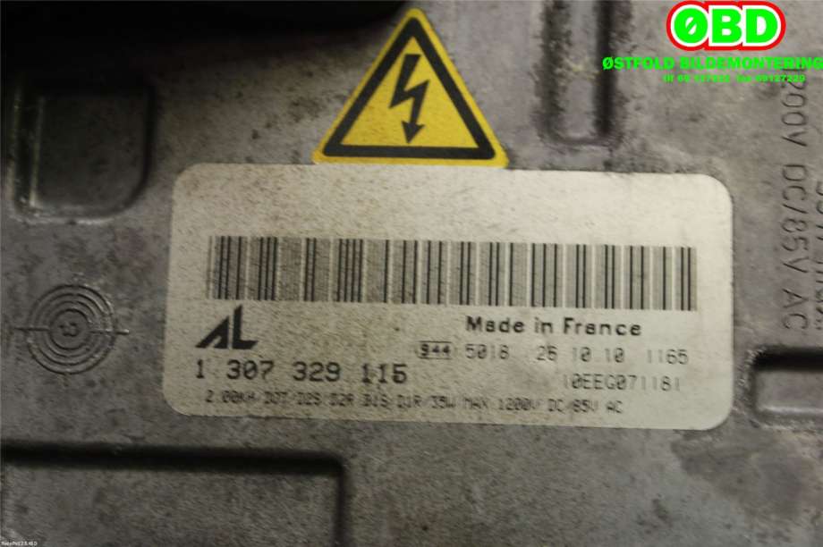 Styreenhet xenon/ballast til Audi A4 2004-2008 (Type III) (B7) (B7) (AUDI|8E0907391B|1307329115|)
