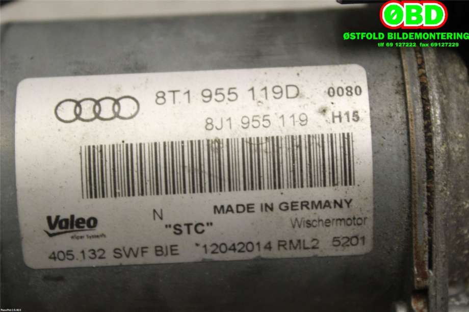 Viskeroverføring til Audi A5 2007-2016 (Type I)  (AUDI|8T1 955 023 E||8T1955119D)