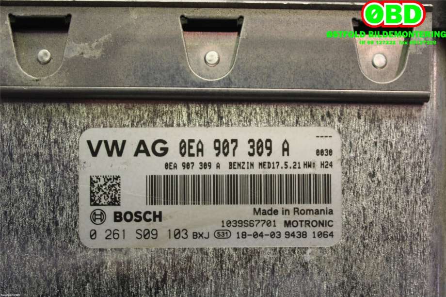 Styreenhet diverse til VW e-Golf 2017-2020 (Fase 2)  (VOLKSWAGEN|0EA 906 016 E|0261S09103|0EA907309A)