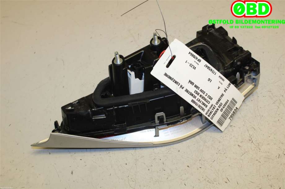 Baklykt venstre indre til Citroën DS3 2010-2019 (e-etense ds3 Crossback|98 336 194 80||9833619480)