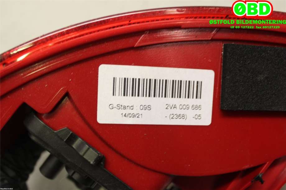 Baklykt venstre til Audi A4 2007-2014 (Type IV) (B8) (B8) (AUDI|8K5 945 095 D|)