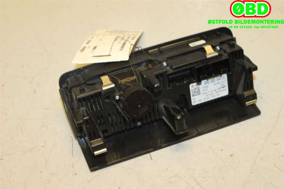 Varmeapparat betjening til Audi A1 2010-2014 (Type I, Fase 1)  (AUDI|8X0 820 043 C||8X0820043C)
