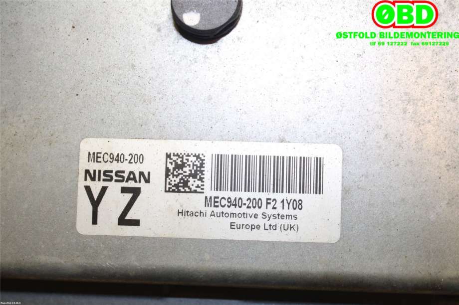 Styreenhet motor til Nissan Qashqai 2010-2014 (Type I, Fase 2)  (NISSAN||MEC940200)