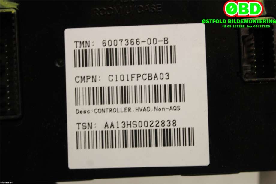 Styreenhet diverse til Tesla Model S 2013-2016 (Fase 1)  (TESLA|600736600B|)