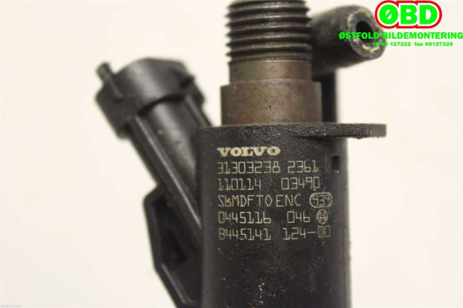 Dyse innsprøyting diesel til Volvo V70 2007-2013 (Type III, Fase 1)  (36001113|0445116046|31303238)