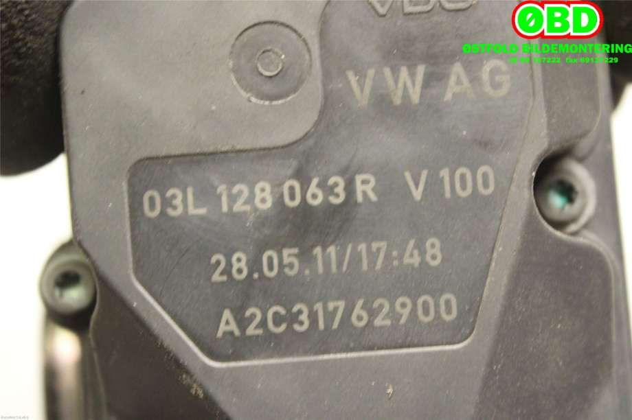 Spjeldhus til VW Passat 2011-2015 (B7) (B7) (VOLKSWAGEN|03L 128 063 R|03L 128 063 T|03L128063R)