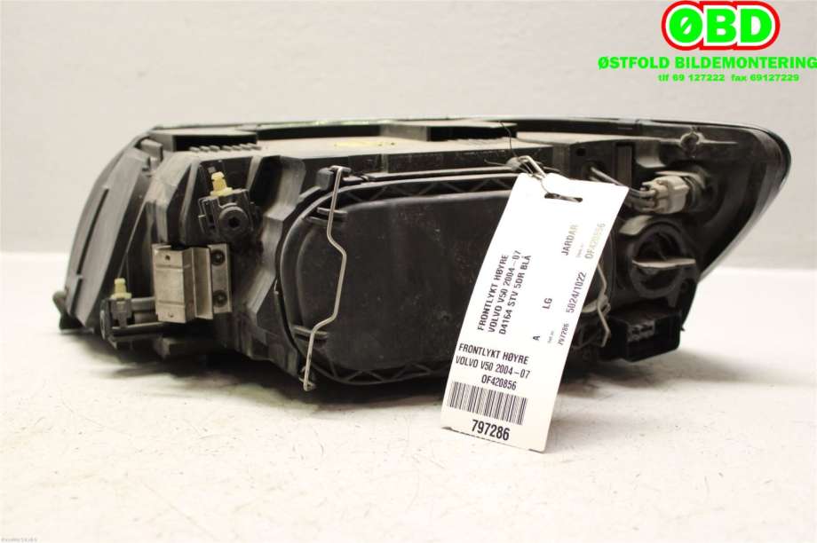 Frontlykt høyre halogen til Volvo V50 2004-2007 (Fase 1)  (VOLVO||30698886)