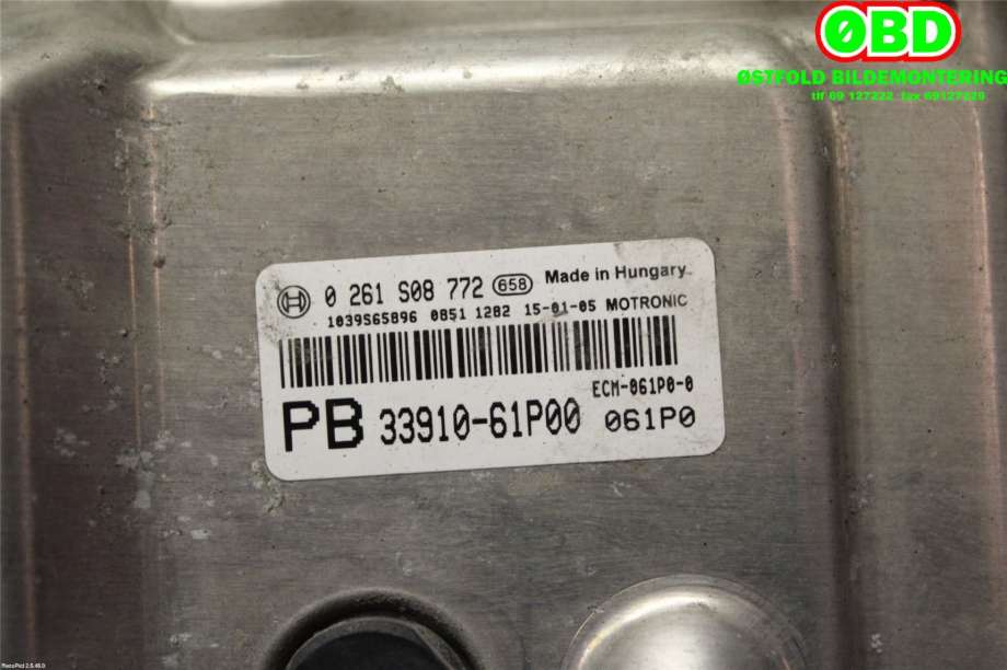 Styreenhet motor til Suzuki Swift 2011-2017  (SUZUKI|33910-69L01|0261S08772|33910-61P00)