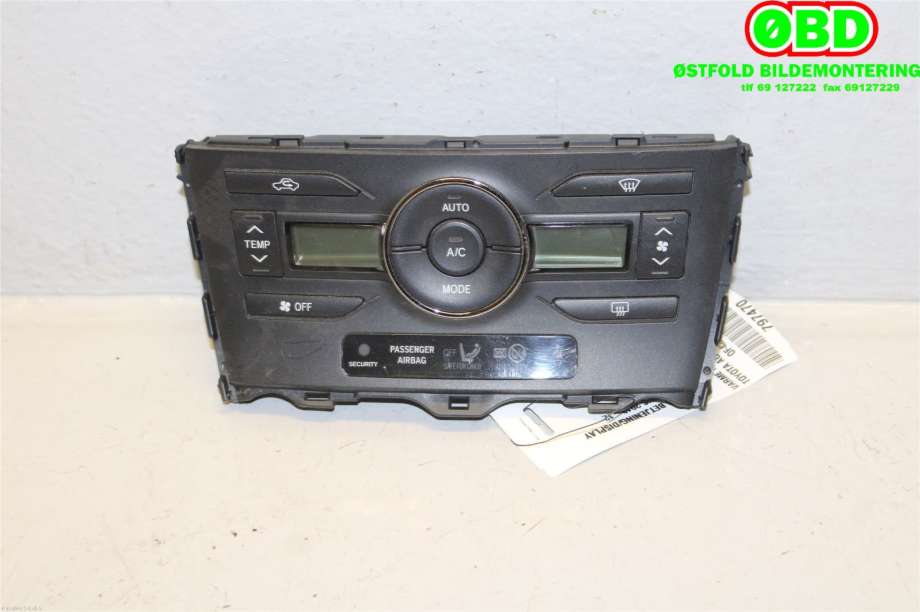 Varmeapparat betjening til Toyota Auris, 2010-2012 (Type I, Fase 2)  (TOYOTA|5590002351)