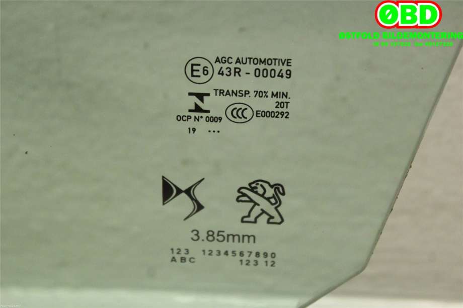 Siderute venstre foran til Citroën DS3 2010-2019  (e-etense ds3 Crossback|98 208 353 80|)