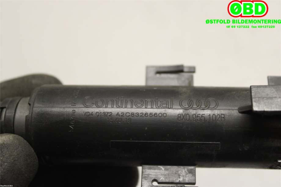 Lyktespylerdyse til Audi A1 2010-2014 (Type I, Fase 1) (AUDI|8X0 955 102 B||8X0955102B)