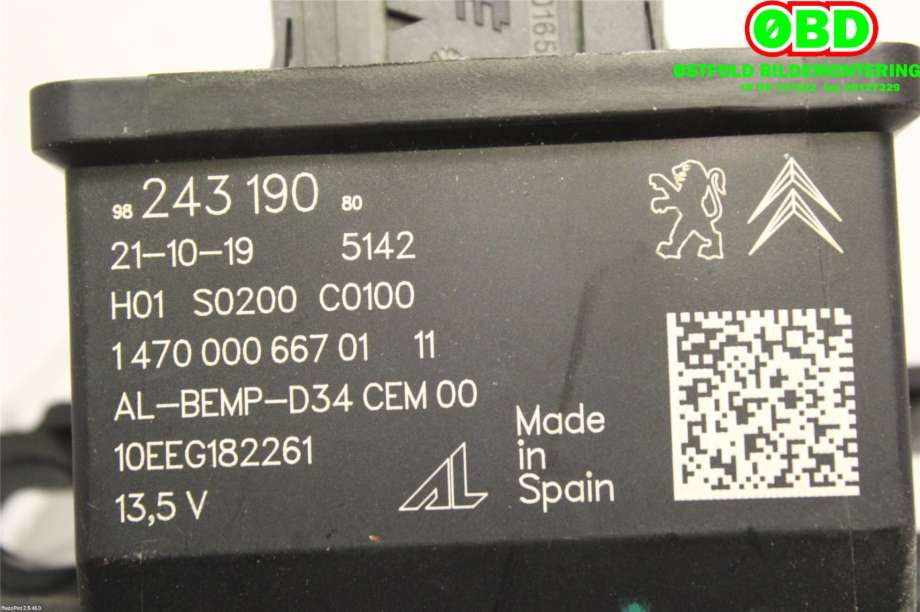 Styreenhet diverse til Citroën DS3 2010-2019 (e-etense ds3 Crossback|9824319080|)