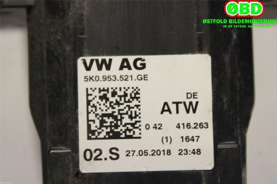 Bryter combi til VW Caddy 2015-2020 (Type III, Fase 3)  (VOLKSWAGEN|5K0 953 502 K||5K0953521GE)