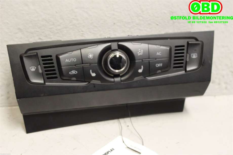 Varmeapparat betjening til Audi A4 2007-2014 (Type IV) (B8) (B8) (AUDI|8T1 820 043 AH||8T1820043AN)