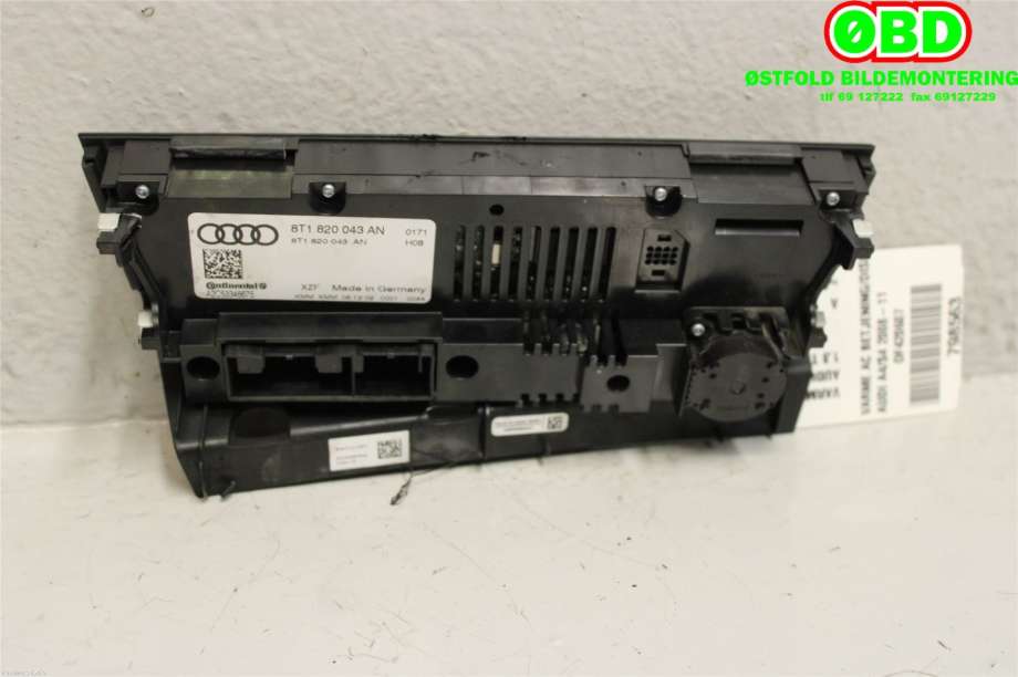 Varmeapparat betjening til Audi A4 2007-2014 (Type IV) (B8) (B8) (AUDI|8T1 820 043 AH||8T1820043AN)