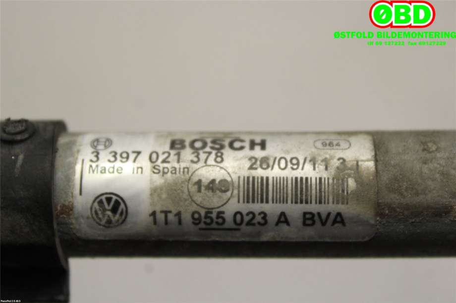Viskeroverføring til VW Caddy 2010-2015 (Type III, Fase 2) (VOLKSWAGEN|1T1 955 023 A|2K1 955 023 J|1T1955023A)