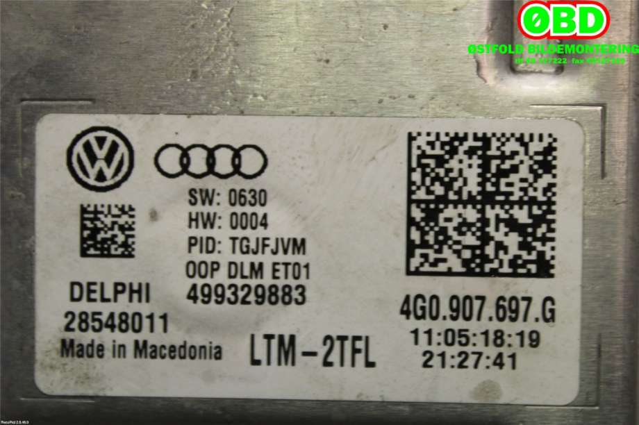 Styreenhet xenon/ballast til VW Caddy 2015-2020 (Type III, Fase 3) (VOLKSWAGEN|4G0 907 697 F||4G0907697G)