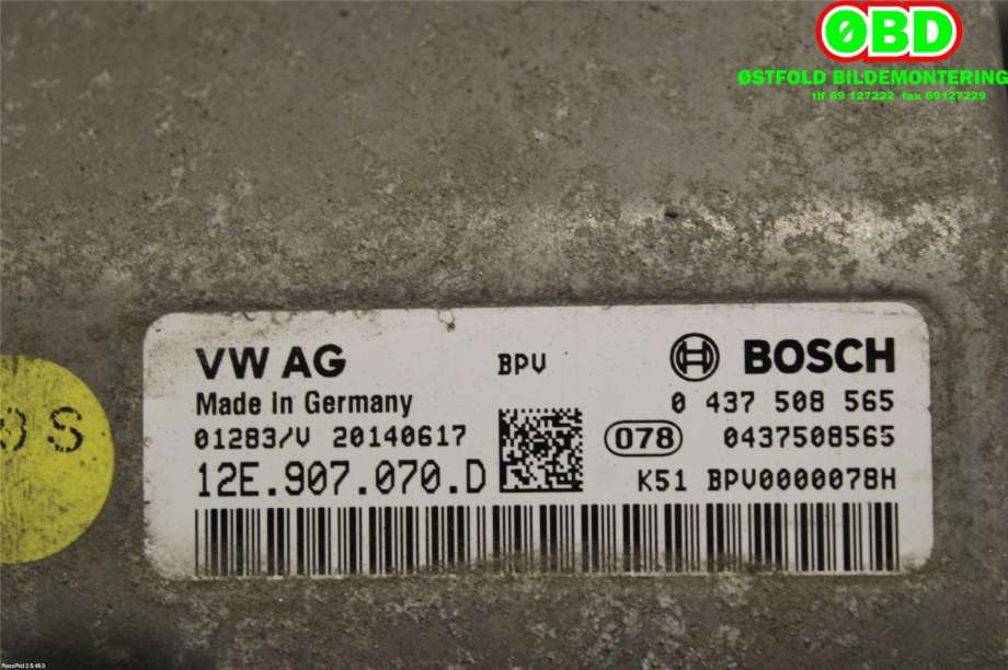 Inverter elbil til VW E-Up 2013-2019 (VOLKSWAGEN|12E 907 070 J||12E907070D)