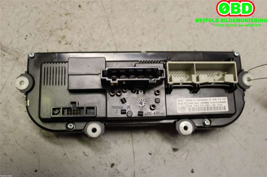 Varmeapparat betjening til VW Caddy 2010-2015 (Type III, Fase 2)  (VOLKSWAGEN|7N0 907 426 BK||7N0907426BK)