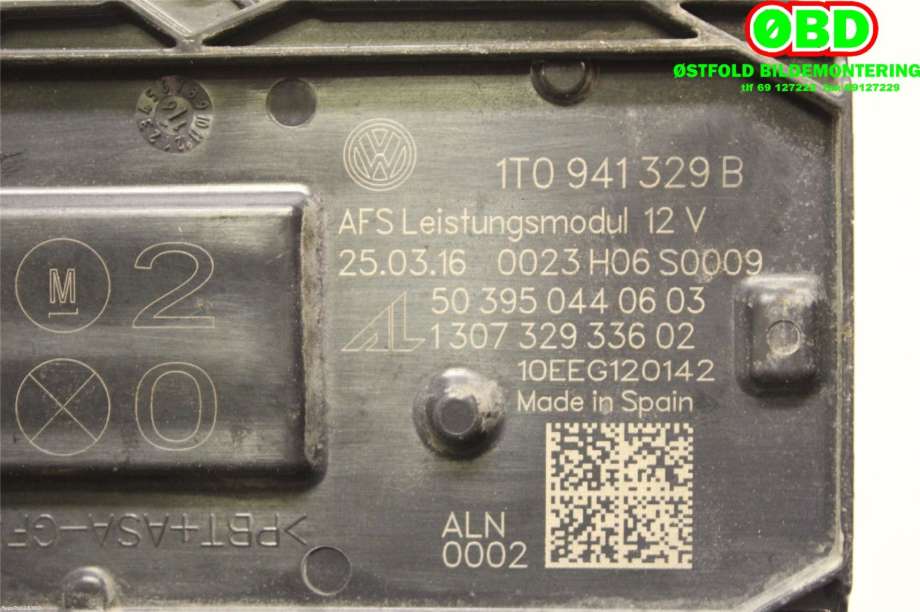 Styreenhet xenon/ballast til Škoda Octavia 2013-2016 (Type III, Fase 1)  (SKODA|1T0 941 329 B||1T0941329B)