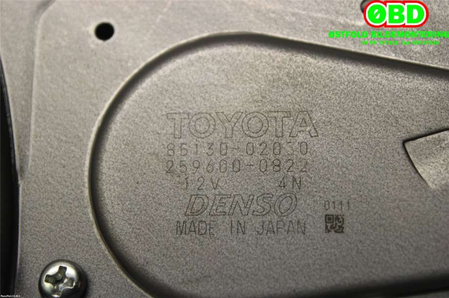 Viskermotor bakrute til Toyota Auris 2010-2012 (Type I, Fase 2)  (TOYOTA|8513002030|2596000822)