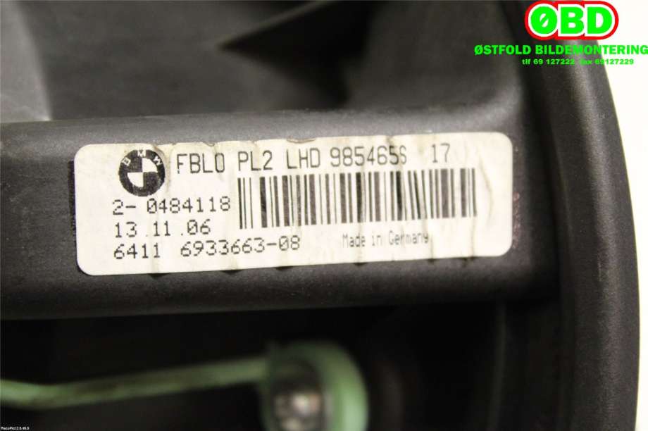 Varmeapparat motor til BMW 1-Serie 2004-2011 (E81/E82/E87/E88) (E81/E82/E87/E88) (BMW|64119227670||64116933663)