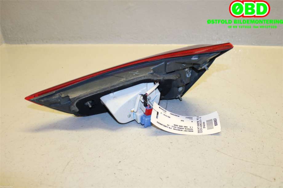 Baklykt venstre indre til Toyota Auris 2015-2019 (Type II, Fase 2)  (TOYOTA|8156102A61|)