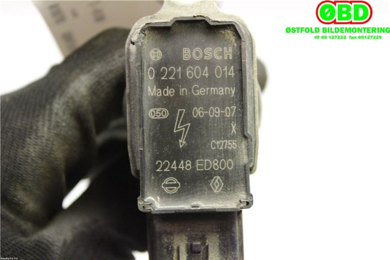 Coil elektronisk til Nissan Qashqai 2007-2010 (Type I, Fase 1)  (NISSAN|22448ED800|0221604014)