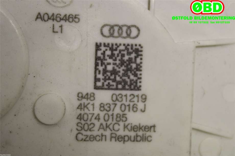 Låsekasse høyre foran til Audi e-tron 2018-->>  (AUDI|4K1 837 016 J||4K1837016J)