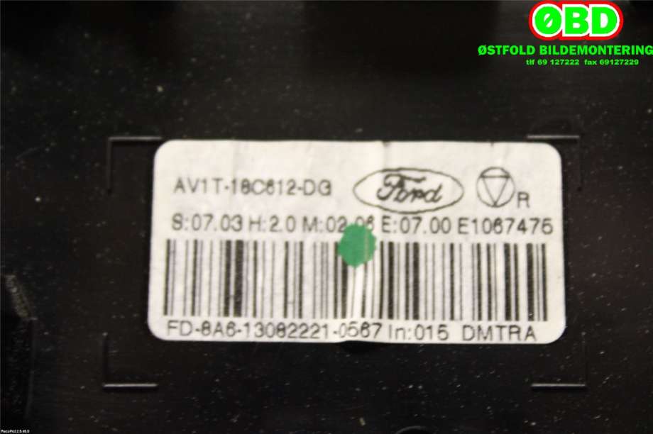 Varmeapparat betjening til Ford B-Max 2012-2017  (FORD|1901285||AV1T18C612DG)