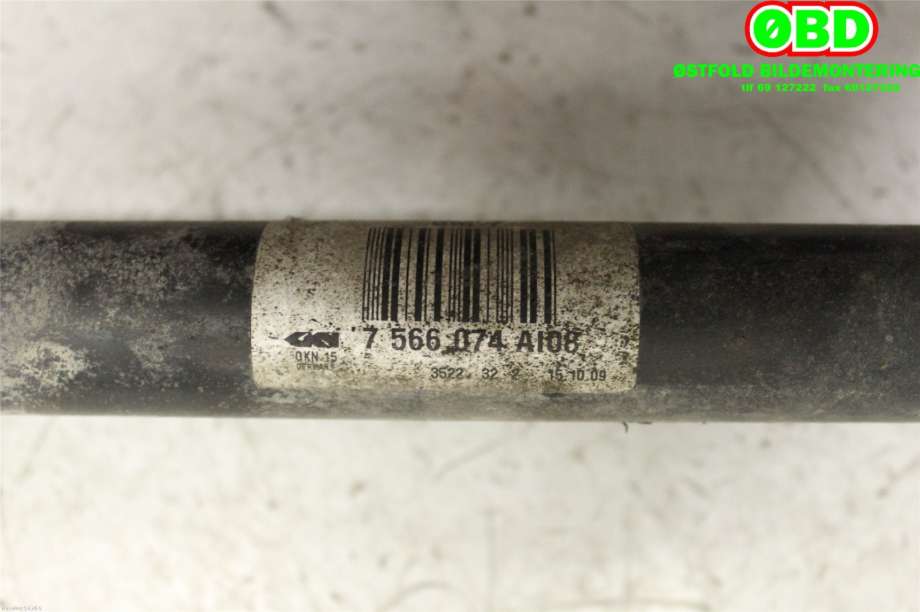 Drivaksel høyre bak til BMW 7-Serie 2009-2015 (F01/F02/F03/F04) (F01/F02/F03/F04) (BMW|33207566074||7566074)