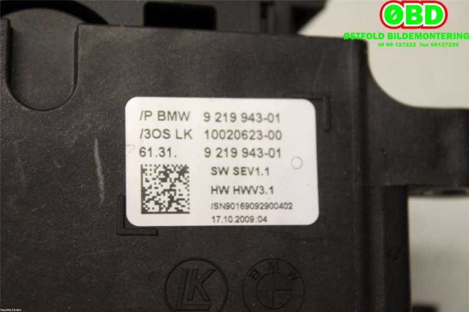 Girstang/girvelger automat til BMW 7-Serie 2009-2015 (F01/F02/F03/F04) (F01/F02/F03/F04) (BMW|61317950390||61319219943)