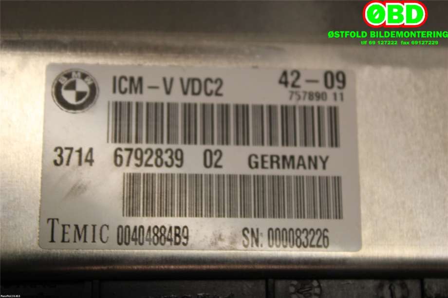 Styreenhet diverse til BMW 7-Serie 2009-2015 (F01/F02/F03/F04) (F01/F02/F03/F04) (BMW|37146792839|)