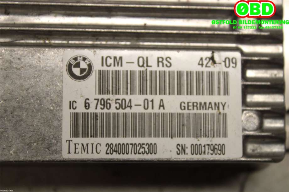 Styreenhet diverse til BMW 7-Serie 2009-2015 (F01/F02/F03/F04) (F01/F02/F03/F04) (BMW|34526855921||6796504)