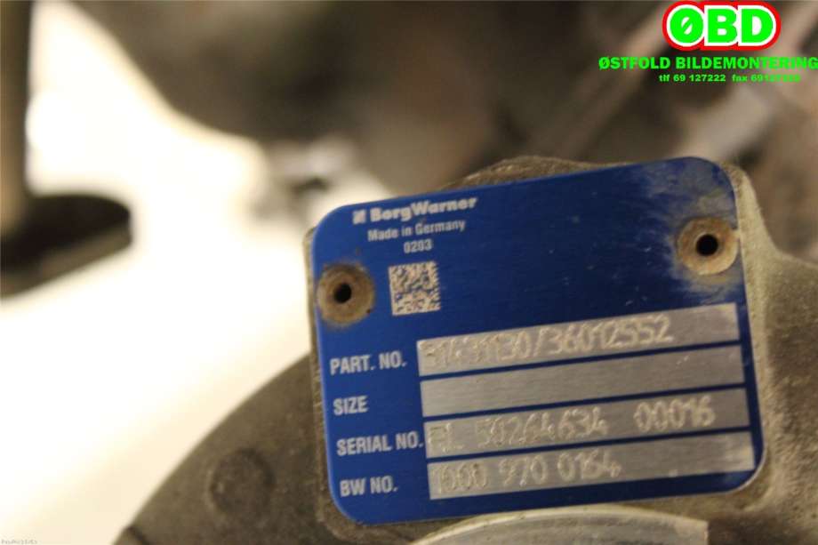 Turbo til Volvo XC70 2014-2016 (Type II, Fase 2)  (VOLVO|36012552|31431130|)