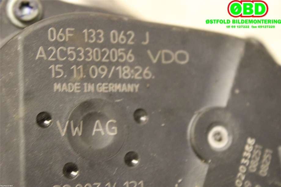 Spjeldhus til Audi A4 2007-2014 (Type IV) (B8) (B8) (AUDI|06F 133 062 T|06F 133 062 AG|06F133062J)