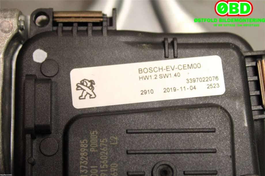 Viskermotor frontrute til Peugeot 3008 2016-->> (Type II)  (PEUGEOT|9824762480|3397022076)
