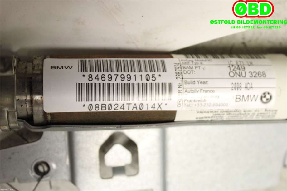 Airbag gardin venstre til BMW X6 2008-2014 (E71/E72) (E71/E72) (BMW|72126979911|)