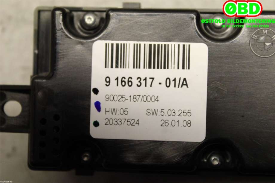 Varmeapparat betjening til BMW X6 2008-2014 (E71/E72) (E71/E72) (BMW|64119215514||9166317)