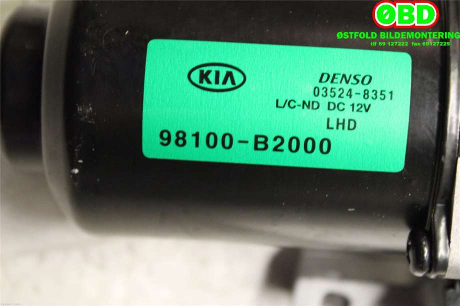 Viskermotor frontrute til Kia e-Soul 2019-->> (Type III)  (KIA|98110B2000||98100B2000)