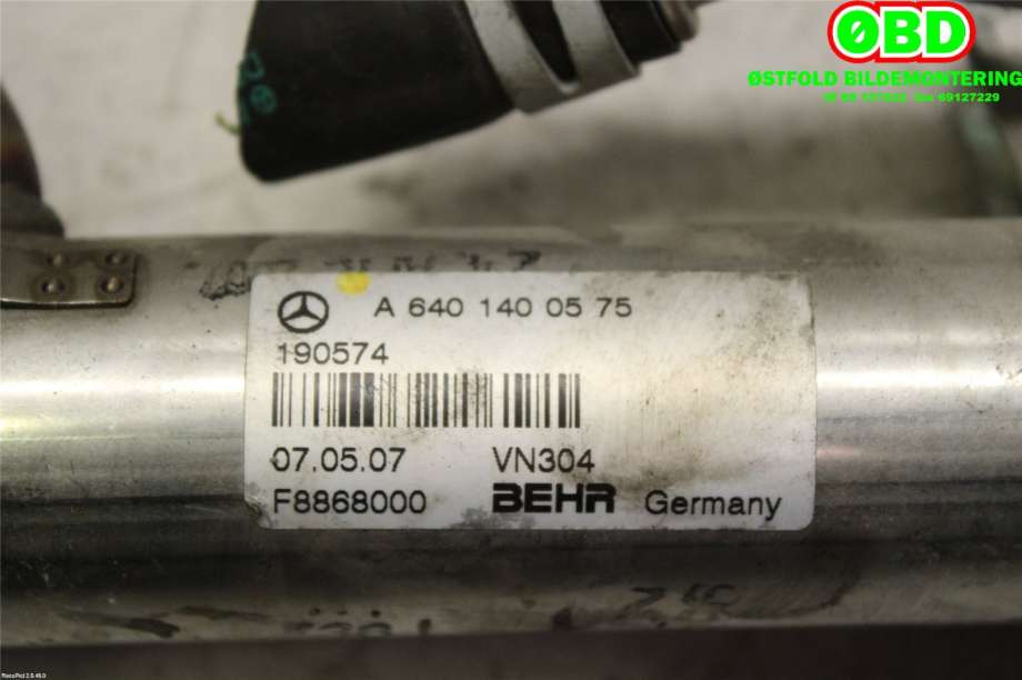 EGR-kjøler til Mercedes A-Klasse 2005-2012 (W169) (W169) (MERCEDES|A 640 140 05 75||6401400575)