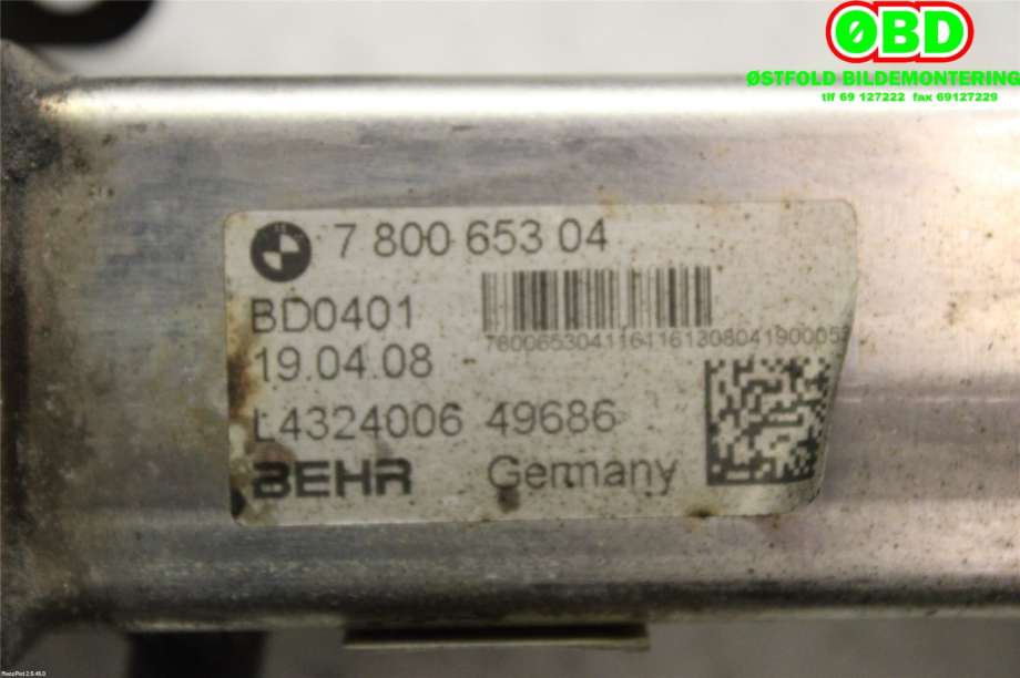 EGR-kjøler til BMW 5-Serie 2003-2010 (E60/E61) (E60/E61) (BMW|11 71 7 800 653||7800653)