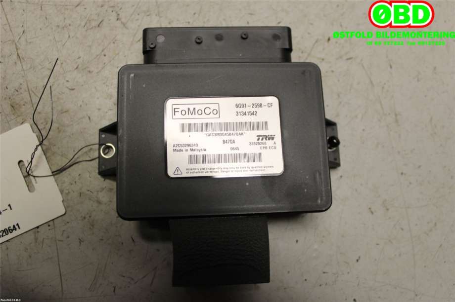 Styreenhet elektrisk parkbrems (EPB - Electric Parking Brake) til Volvo S60 2014-2019 (Type II, Fase 2)  (VOLVO||6G912598CF|31341542)