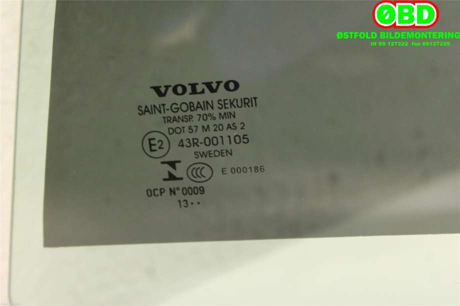 Siderute venstre bak til Volvo S60 2014-2019 (Type II, Fase 2)  (VOLVO|31385416|)